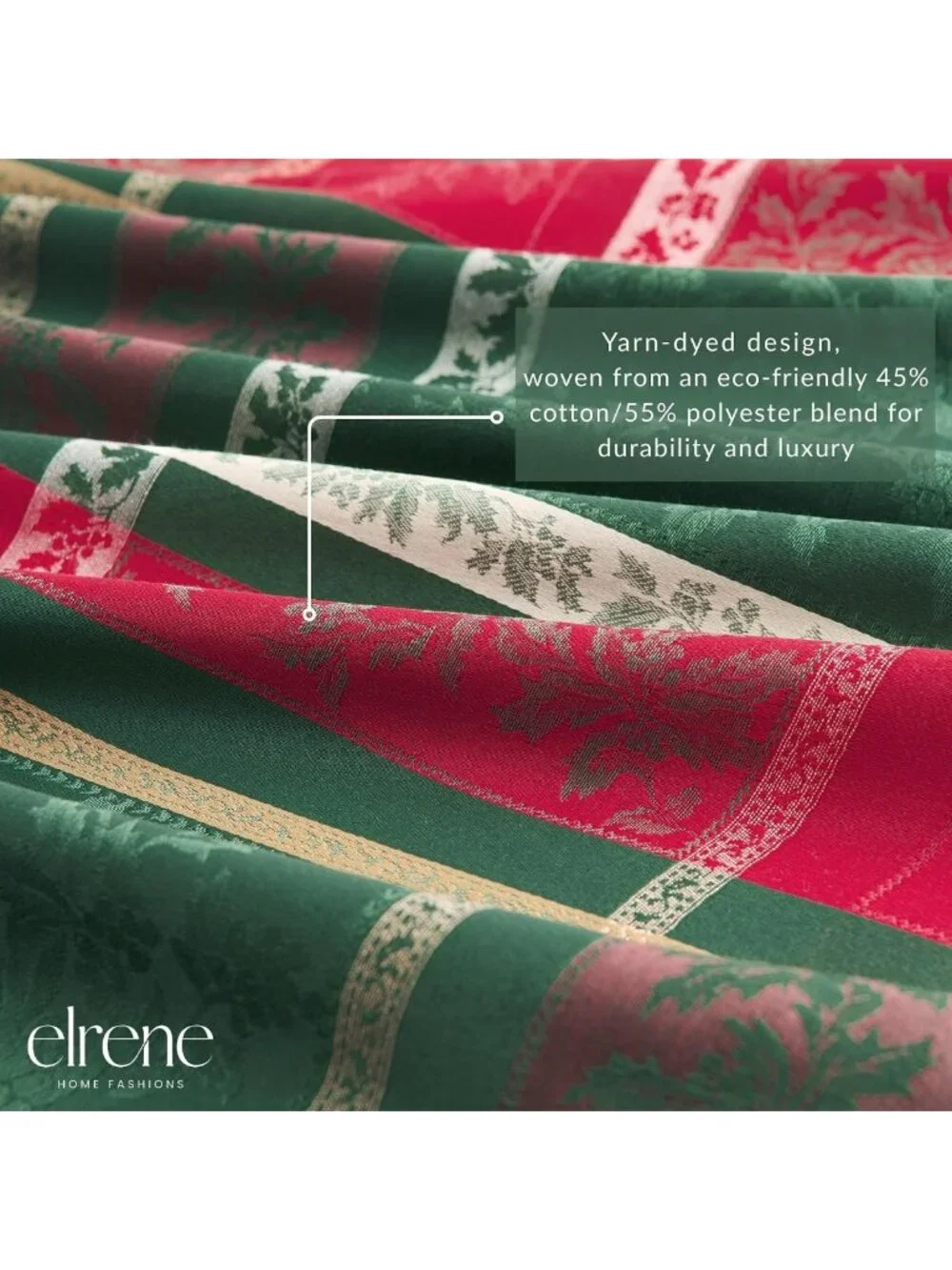 Festive Multicolor Jacquard Tablecloth - Perfect for Holiday Gatherings, 60